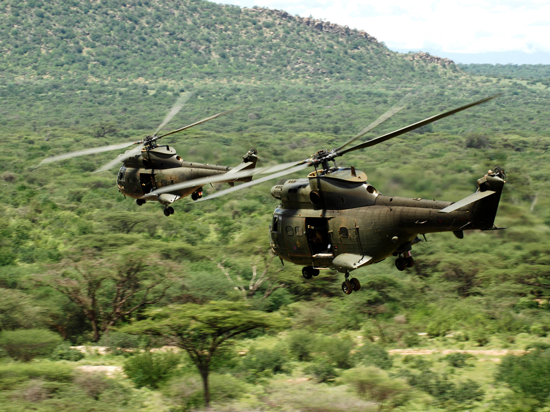 Two RAF Puma HC1 Helicopters in flight Royal Air Force Aircraft Photo Print Wall Art Aviation Decor UK Posters, Prints, & Visual Artwork Hampshire Prints 6 x 4 No Frame No