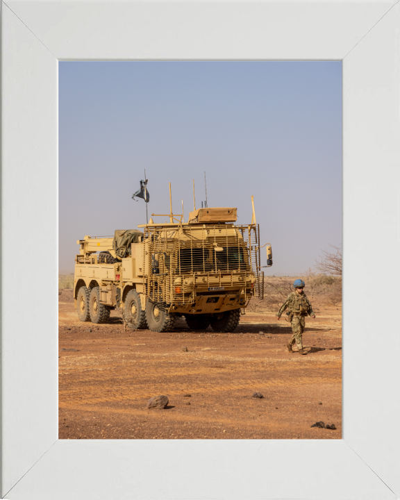 Man SV 15T recovery vehicle Photo Print - British Army Vehicle Hampshire Prints 10 x 8 White Frame No