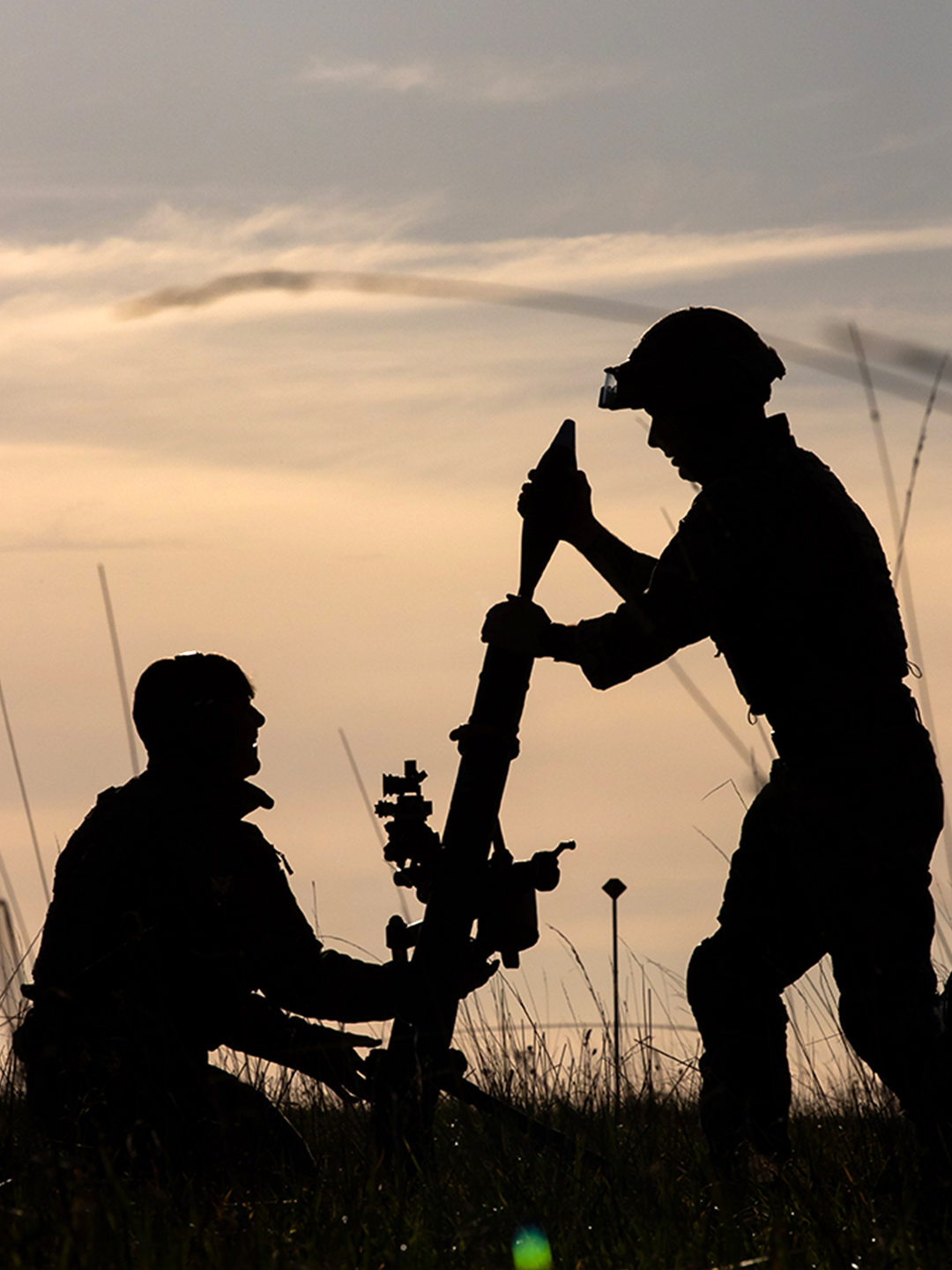 Royal Marine Commando Mortar Team Silhouette Photo Print - 45 Commando Hampshire Prints 6 x 4 No Frame No
