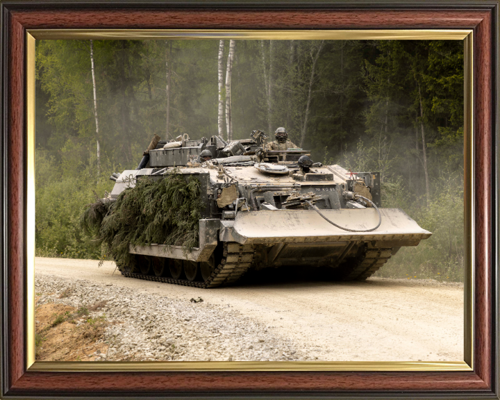 Challenger armoured repair and recovery vehicle Photo Print - British Army Vehicle Hampshire Prints 10 x 8 Classic Frame No