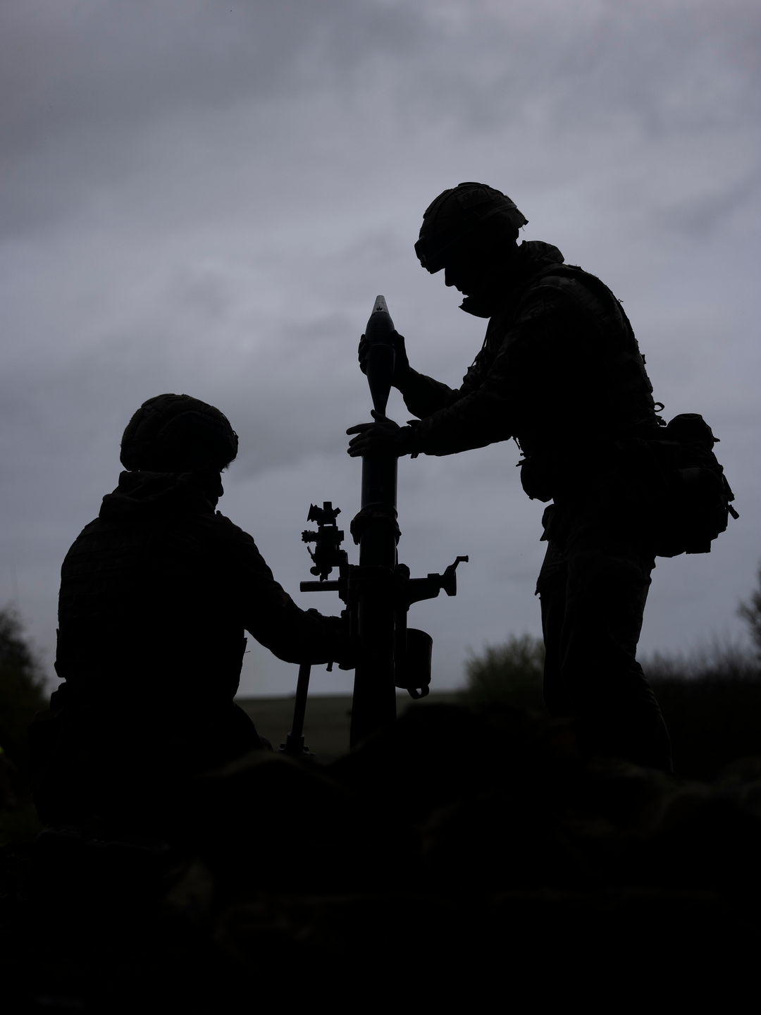 British Army Mortar team Silhouette Photo Print Wall Art Military Decor Poster Posters, Prints, & Visual Artwork Hampshire Prints 6 x 4 No Frame No