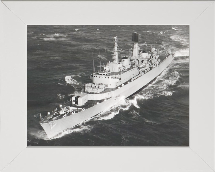 HMS Glamorgan (D19) Royal Navy County Class Destroyer High Port Bow View Photo Print Wall Art Decor - Posters, Prints, & Visual Artwork - by Hampshire Prints (image 5 of 9)