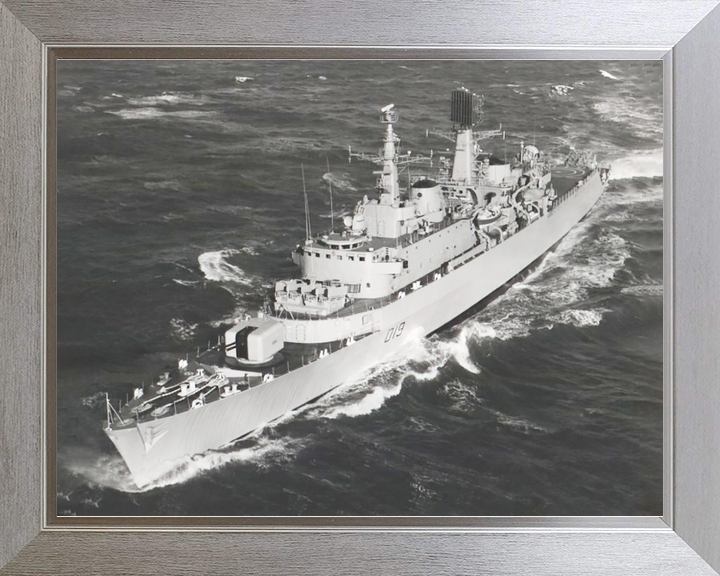 HMS Glamorgan (D19) Royal Navy County Class Destroyer High Port Bow View Photo Print Wall Art Decor - Posters, Prints, & Visual Artwork - by Hampshire Prints (image 7 of 9)
