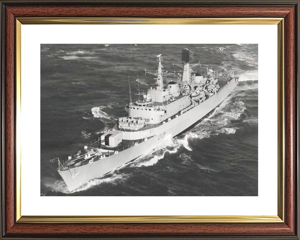 HMS Glamorgan (D19) Royal Navy County Class Destroyer High Port Bow View Photo Print Wall Art Decor - Posters, Prints, & Visual Artwork - by Hampshire Prints (image 8 of 9)