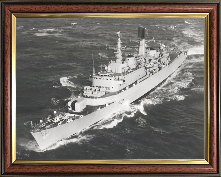 HMS Glamorgan (D19) Royal Navy County Class Destroyer High Port Bow View Photo Print Wall Art Decor - Posters, Prints, & Visual Artwork - by Hampshire Prints (image 9 of 9)