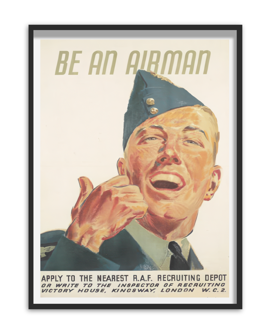 Be an Airman | British World War Two Recruitment Poster Posters, Prints, & Visual Artwork Hampshire Prints