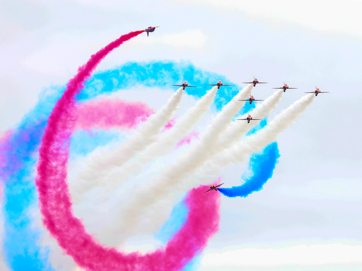RAF Red Arrows display Photo Print - Royal Air Force Aircraft Hampshire Prints 6 x 4 No Frame No
