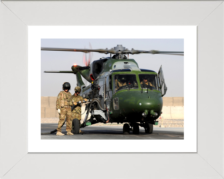 British Army AAC Lynx Mk 9A Refuelling Bastion October 2011