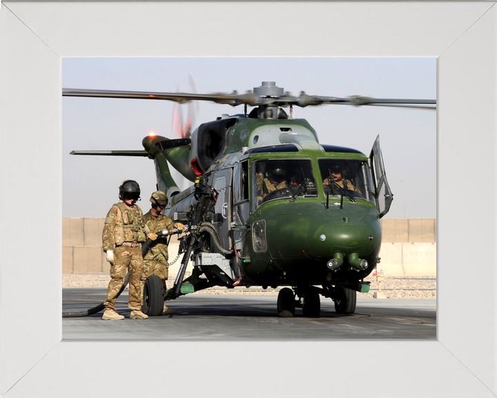 British Army AAC Lynx Mk 9A Refuelling Bastion October 2011