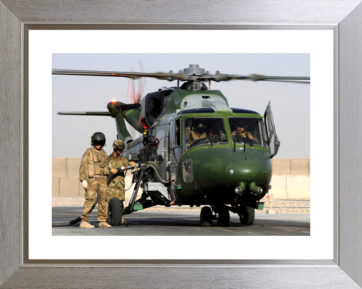British Army AAC Lynx Mk 9A Refuelling Bastion October 2011