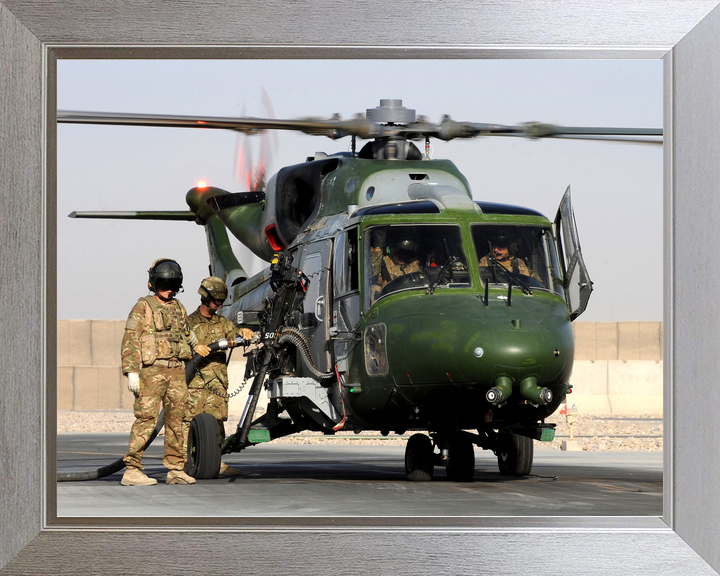 British Army AAC Lynx Mk 9A Refuelling Bastion October 2011