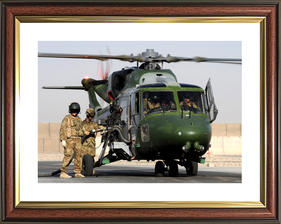 British Army AAC Lynx Mk 9A Refuelling Bastion October 2011