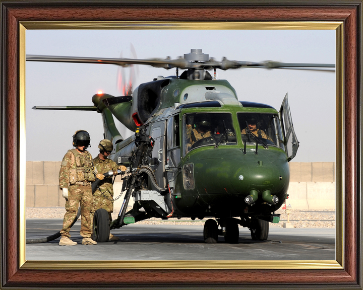 British Army AAC Lynx Mk 9A Refuelling Bastion October 2011