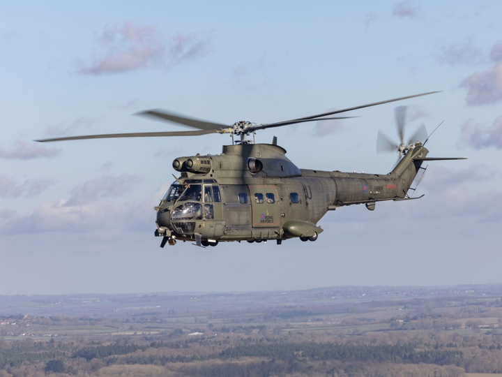 RAF Puma HC2 Helicopter in flight Photo Print - Royal Air Force Aircraft Hampshire Prints 6 x 4 No Frame No
