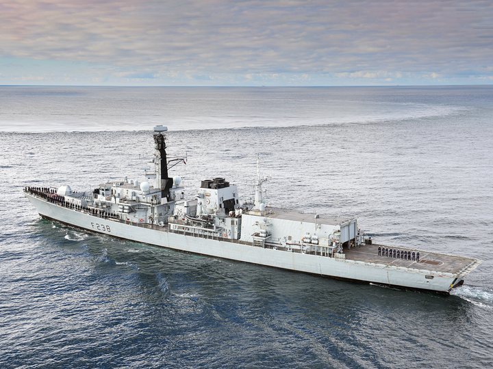HMS Northumberland F238 Type 23 Frigate September 2022 Port Sunset