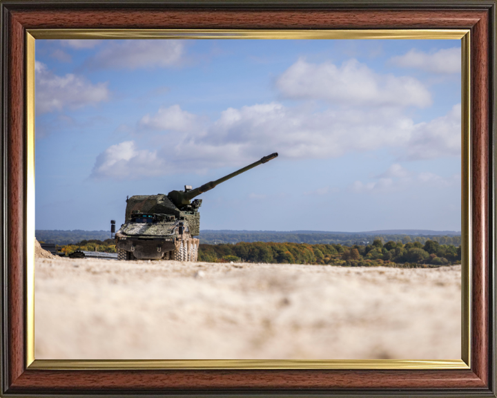 Boxer RCH 155 artillery variant Vehicle Photo Print - British Army Vehicle Hampshire Prints 10 x 8 Classic Frame No