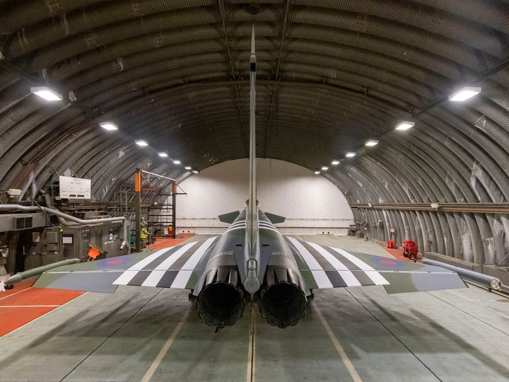 RAF Typhoon in a hanger Photo Print Royal Air Force Aircraft Wall Art Aviation Decor Poster Posters, Prints, & Visual Artwork Hampshire Prints 6 x 4 No Frame No