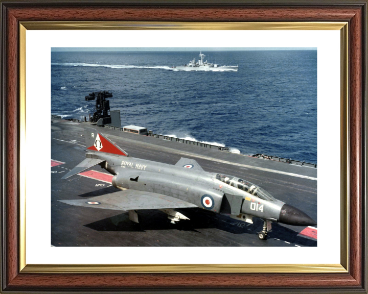 Phantom FG.1 Jet On A Flight Deck Photo Print - Royal Navy Aircraft Hampshire Prints 10 x 8 Classic Frame Yes