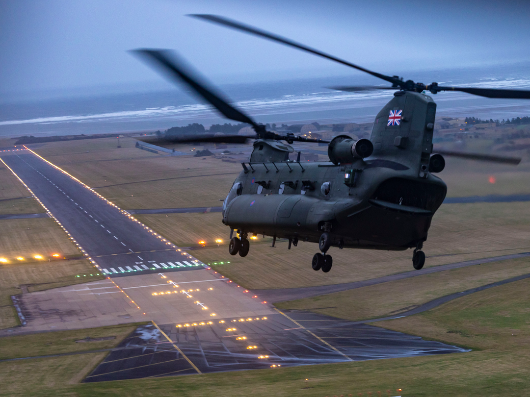 RAF Chinook Helicopter and Runway Photo Print - Royal Air Force Aircraft Hampshire Prints 6 x 4 No Frame No
