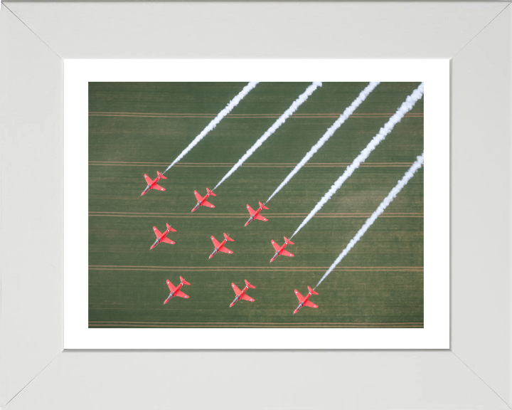 RAF Red Arrows in Formation Photo Print - Royal Air Force Aircraft Hampshire Prints