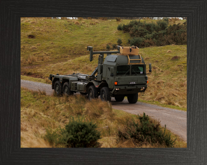 Enhanced Pallet Load System Photo Print - British Army Vehicle Hampshire Prints 10 x 8 Black Frame No