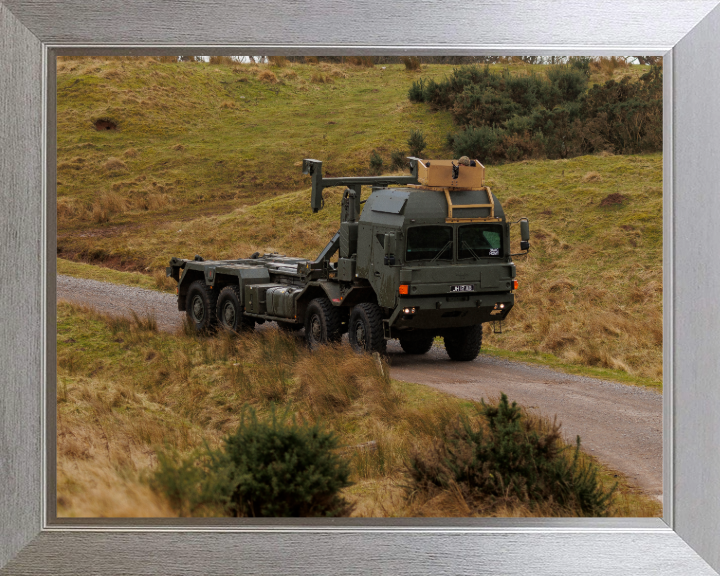 Enhanced Pallet Load System Photo Print - British Army Vehicle Hampshire Prints 10 x 8 Silver Frame No