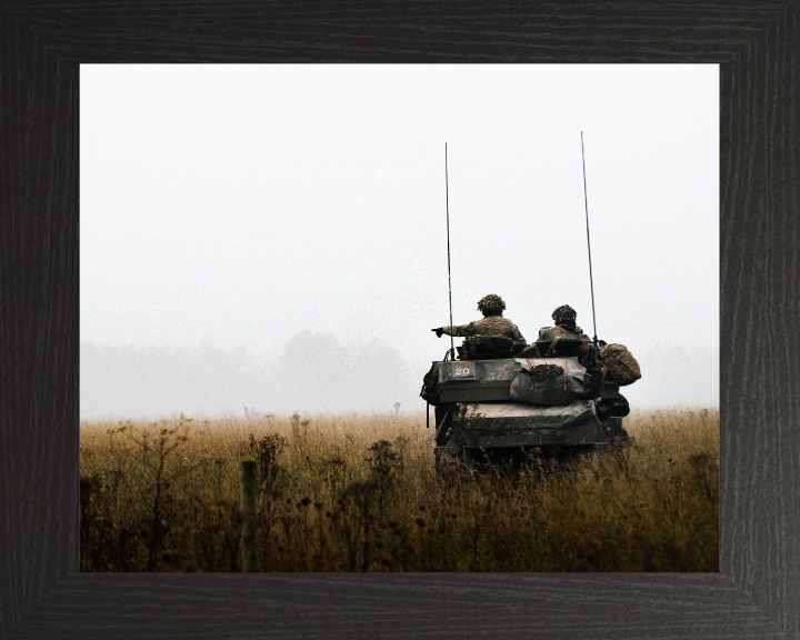 Scimitar Vehicle Photo Print - British Army Vehicle Hampshire Prints 10 x 8 Black Frame No