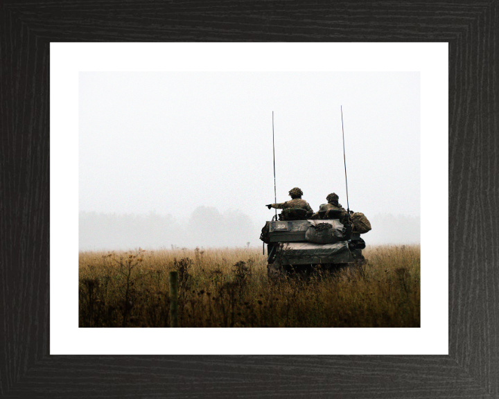 Scimitar Vehicle Photo Print - British Army Vehicle Hampshire Prints 10 x 8 Black Frame Yes