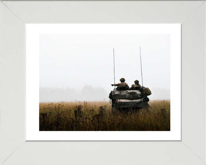 Scimitar Vehicle Photo Print - British Army Vehicle Hampshire Prints 10 x 8 White Frame Yes