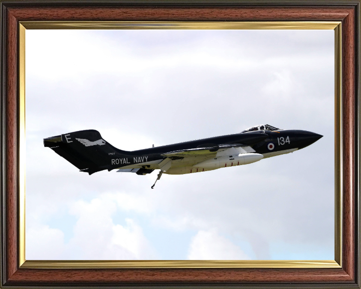 DeHavilland Sea Vixen Jet in flight Photo Print - Royal Navy Aircraft Hampshire Prints 10 x 8 Classic Frame No