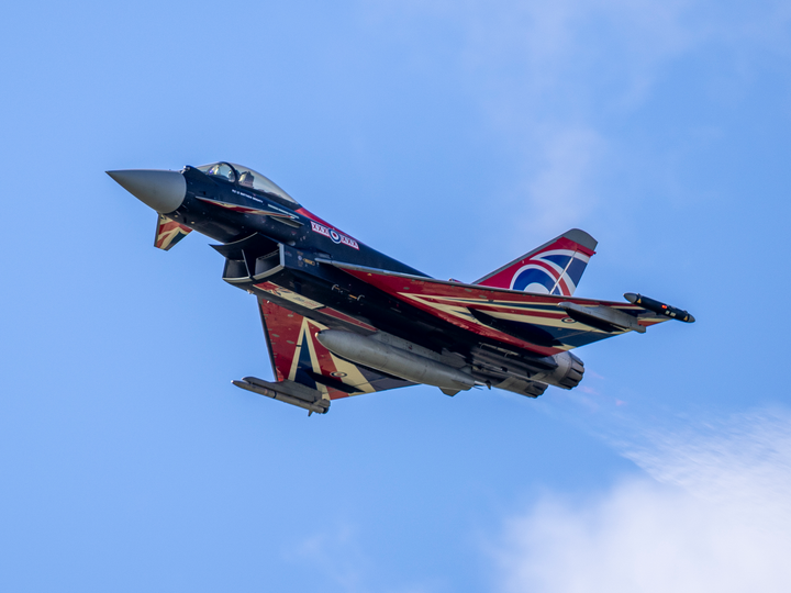 RAF Typhoon jet Flying Photo Print - Royal Air Force Aircraft Hampshire Prints 6 x 4 No Frame No