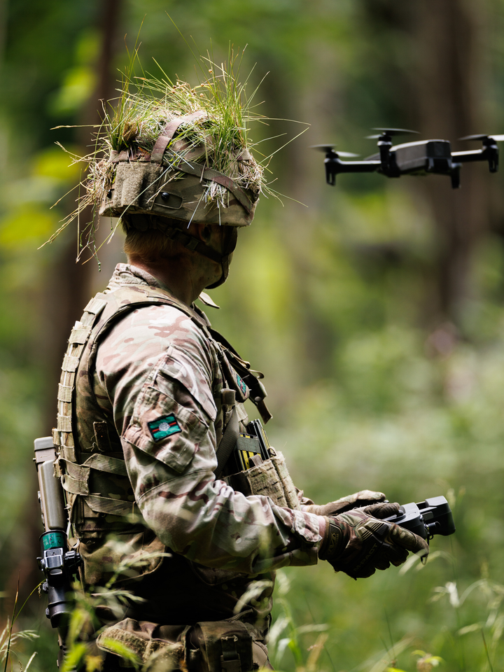 Soldier Flies an Anafi camera drone Photo Print - British Army Hampshire Prints 6 x 4 No Frame No