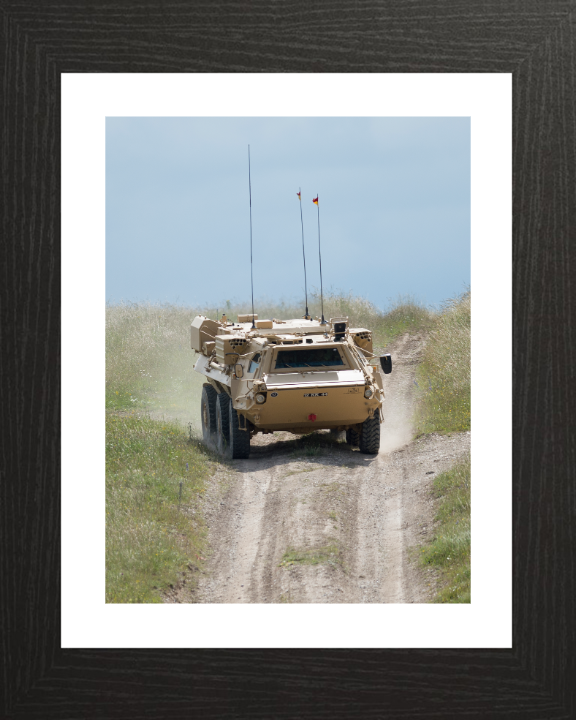 FUCHS reconnaissance vehicle Photo Print - British Army Hampshire Prints 10 x 8 Black Frame Yes