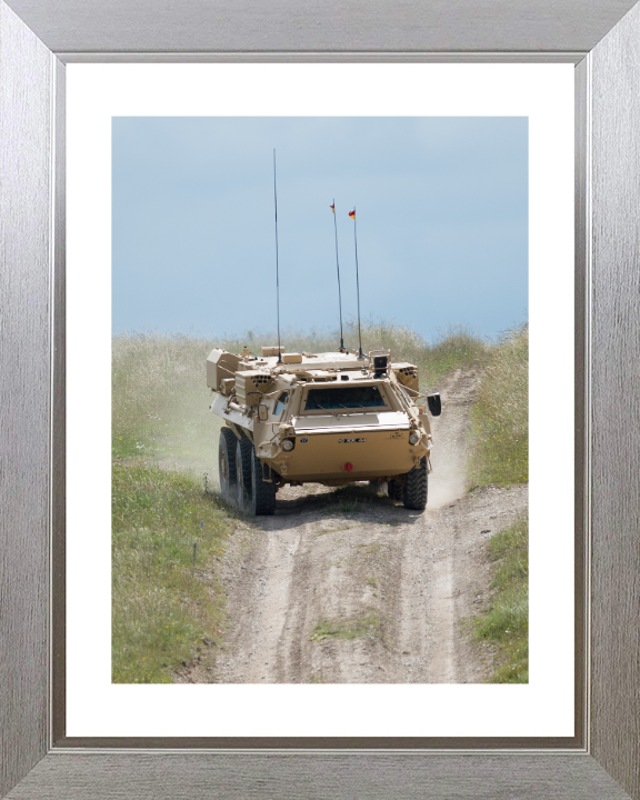 FUCHS reconnaissance vehicle Photo Print - British Army Hampshire Prints 10 x 8 Silver Frame Yes