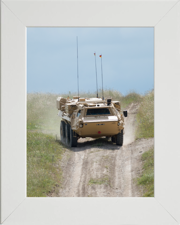 FUCHS reconnaissance vehicle Photo Print - British Army Hampshire Prints 10 x 8 White Frame No