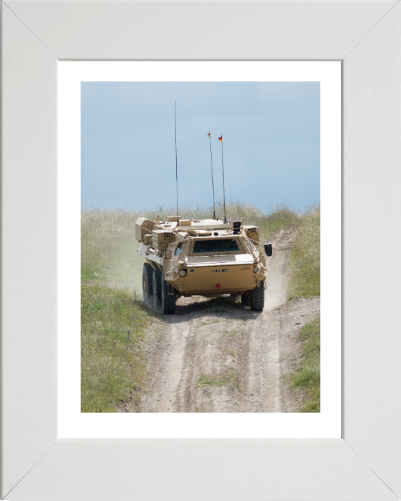FUCHS reconnaissance vehicle Photo Print - British Army Hampshire Prints 10 x 8 White Frame Yes