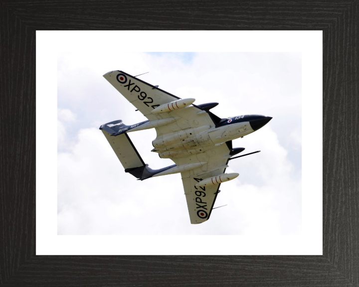 DeHavilland Sea Vixen in Flight Photo Print - Royal Navy Aircraft Hampshire Prints 10 x 8 Black Frame Yes