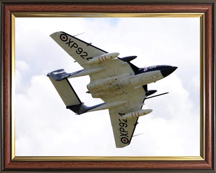DeHavilland Sea Vixen in Flight Photo Print - Royal Navy Aircraft Hampshire Prints 10 x 8 Classic Frame No