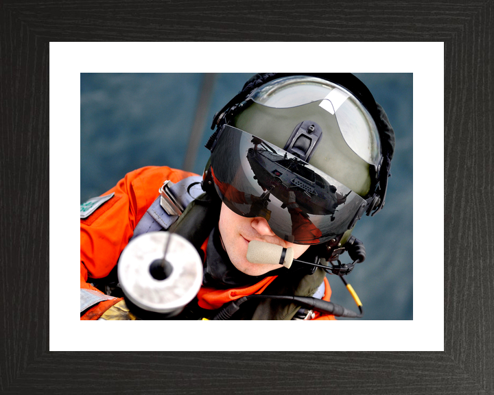 Royal Navy 771 NAS Winchman Visor Reflection c2012