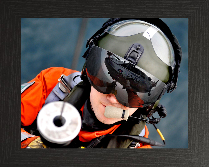 Royal Navy 771 NAS Winchman Visor Reflection c2012