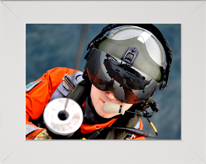 Royal Navy 771 NAS Winchman Visor Reflection c2012