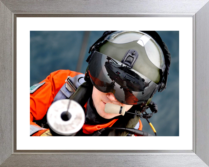Royal Navy 771 NAS Winchman Visor Reflection c2012