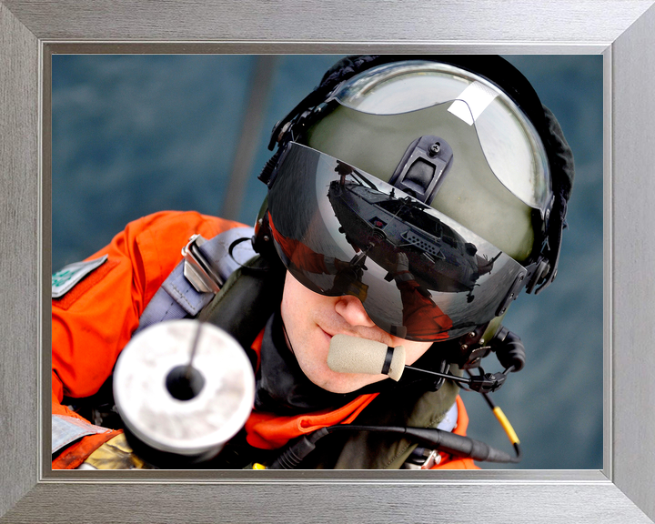 Royal Navy 771 NAS Winchman Visor Reflection c2012
