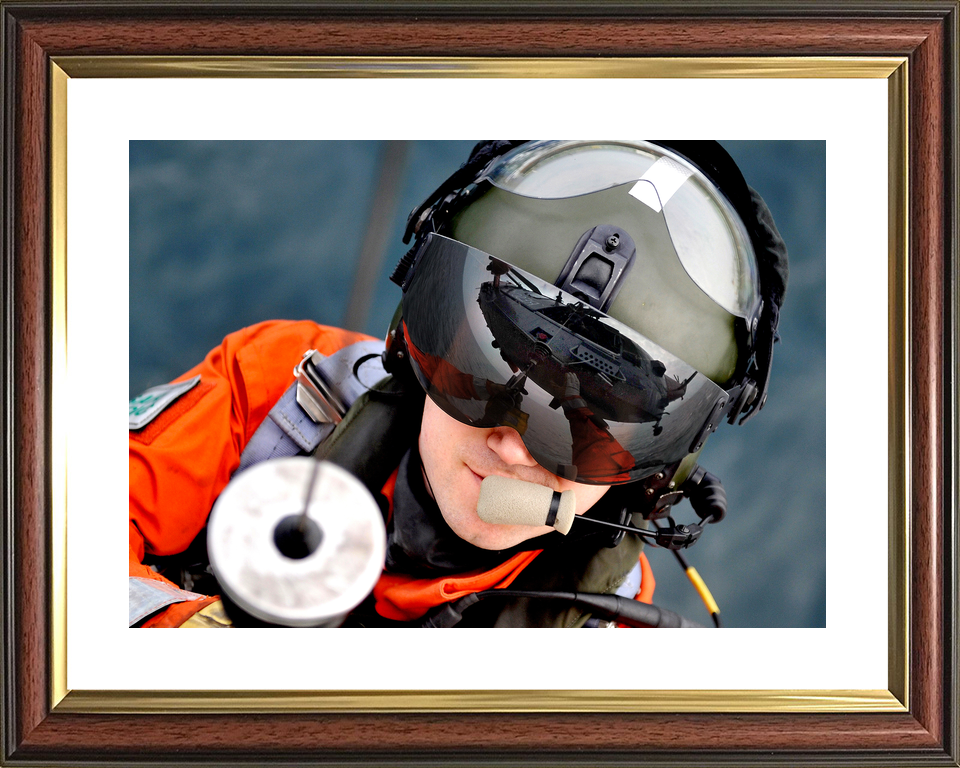 Royal Navy 771 NAS Winchman Visor Reflection c2012