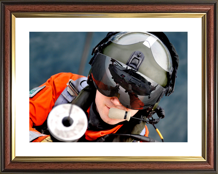 Royal Navy 771 NAS Winchman Visor Reflection c2012
