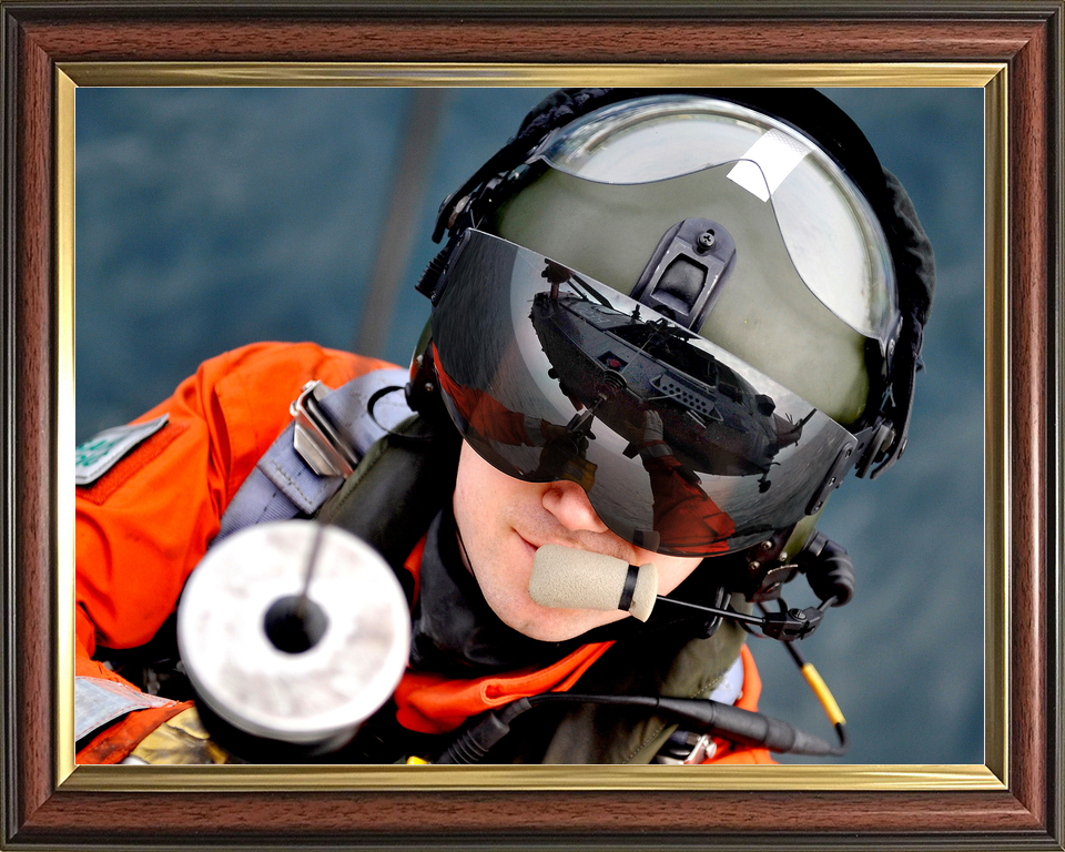 Royal Navy 771 NAS Winchman Visor Reflection c2012