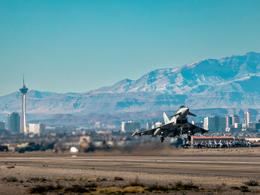 RAF Typhoon Taking off from Nevada Photo Print Royal Air Force Aircraft Wall Art Aviation Decor Posters, Prints, & Visual Artwork Hampshire Prints 6 x 4 No Frame No
