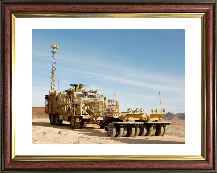 Mastiff fitted with Choker Mine Rollers Photo Print - British Army Vehicle Hampshire Prints 10 x 8 Classic Frame Yes
