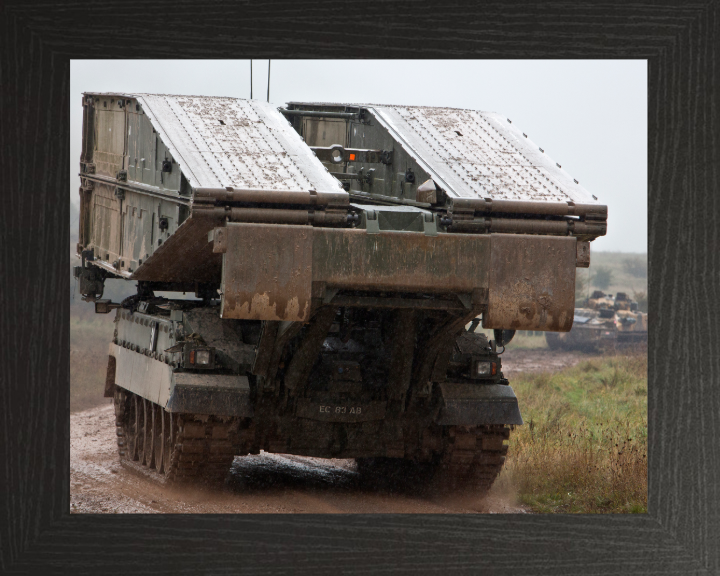 Titan Armoured Vehicle Launcher Bridge Photo Print - British Army Vehicle Hampshire Prints 10 x 8 Black Frame No