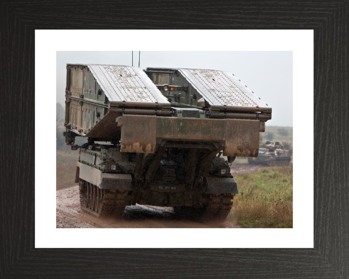 Titan Armoured Vehicle Launcher Bridge Photo Print - British Army Vehicle Hampshire Prints 10 x 8 Black Frame Yes